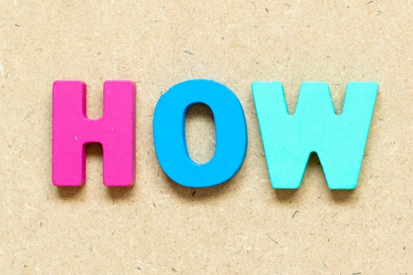 HOW spelled using colorful wooden letters depicting on-road and off-road diesel difference