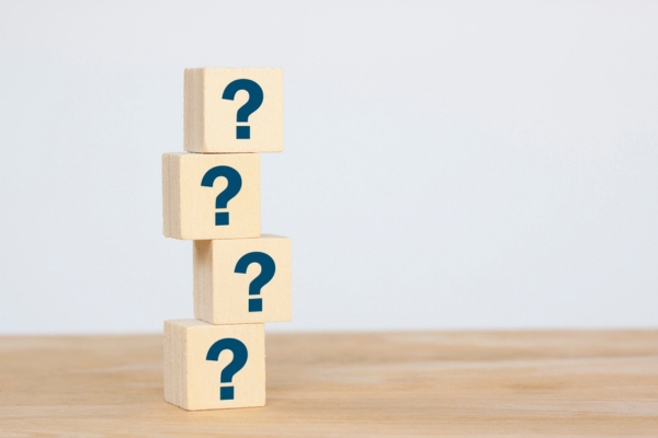stack on question mark wooden cubes depicting Off-Road Diesel questions